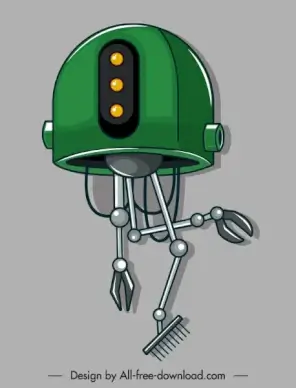 garderner robot icon modern multi tasks design