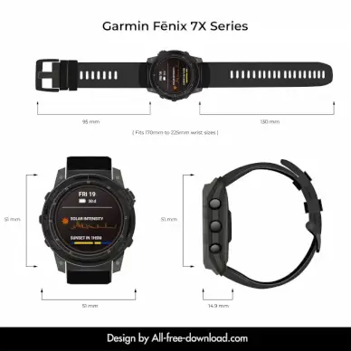 garmin fenix 7x series smartwatch design elements modern design