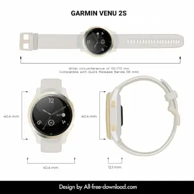 garmin venu 2s design elements elegant black white