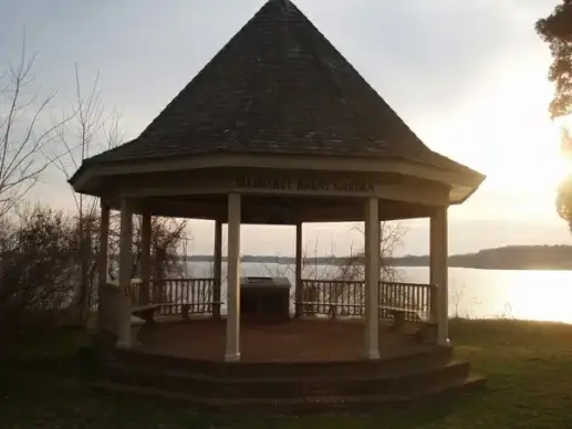 gazebo at sunset