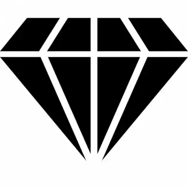 gem diamond sign icon symmetric silhouette geometry sketch