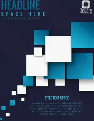 geometric background blue white squares dark design