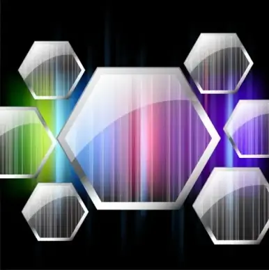 geometric background shiny polygonal buttons icons