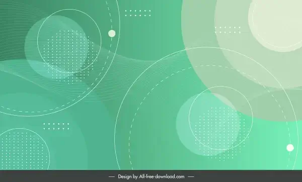 geometric background template bright flat circles decor