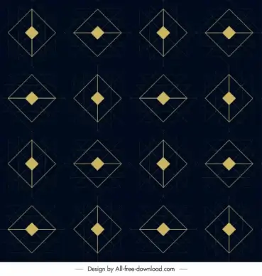 geometric pattern flat dark decor symmetric polygon sketch