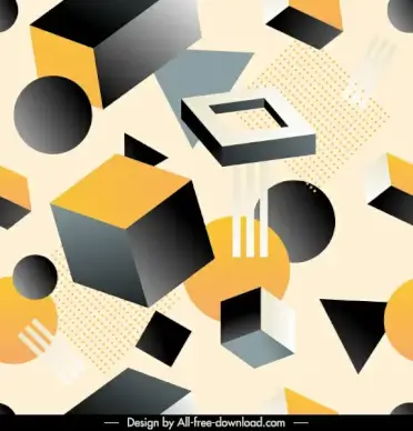 geometric pattern modern 3d dynamic decor