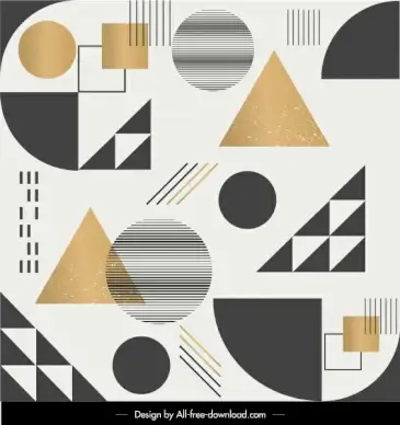 geometric pattern template colorful flat decor