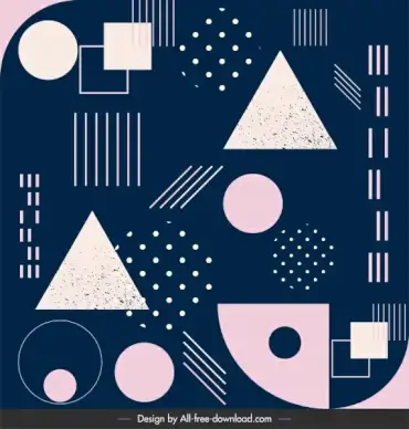 geometric pattern template flat dark design