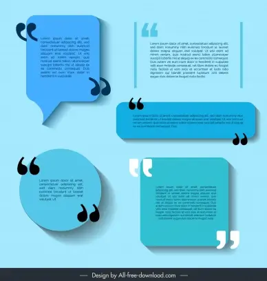  geometric quote templates collection elegant modern flat