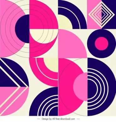 geometrical pattern template colorful flat illusion