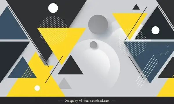 geometry background modern colorful circles triangles decor