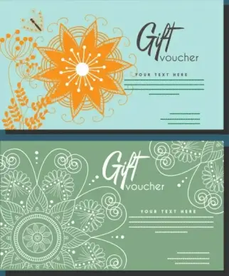 gift voucher set boho style flower decoration