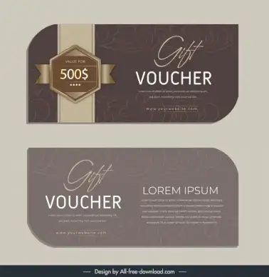gift voucher template dark handdrawn classic decor