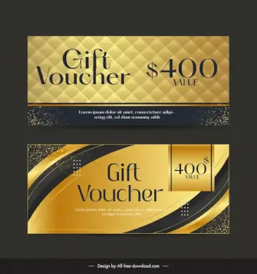 gift voucher template modern shiny luxury geometry curves