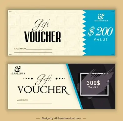 gift voucher templates elegant classic decor