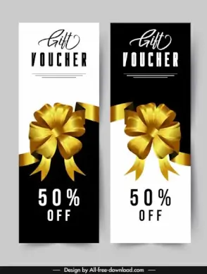 gift voucher templates elegant golden knot black white decor