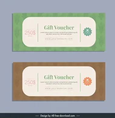 gift voucher templates elegant repeating pattern flat classic