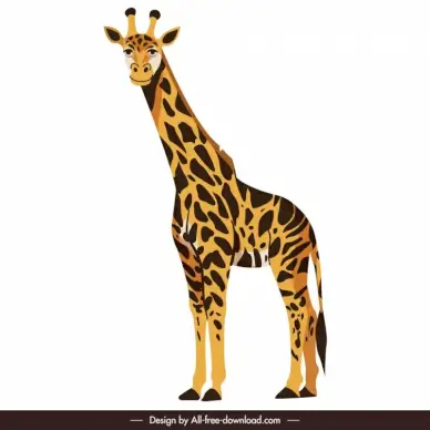 giraffe animal icon cute cartoon sketch
