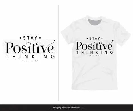 girl  t shirt template  positive typography decor