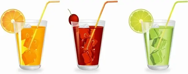 Glass of fruit Juice with ice