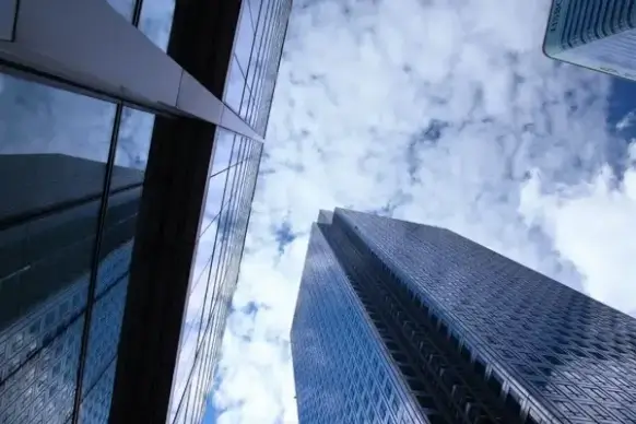 glass skyscrapers
