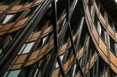 glass steel wood