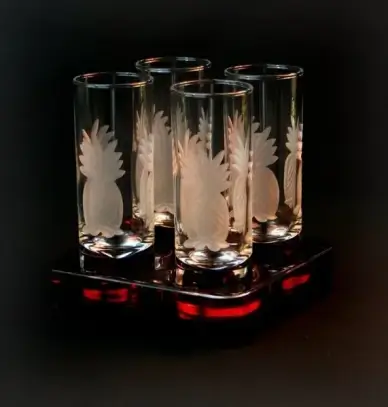 glasses drink etched