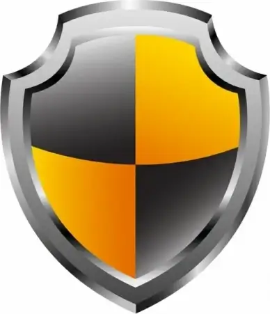 Glossy shield. Vector