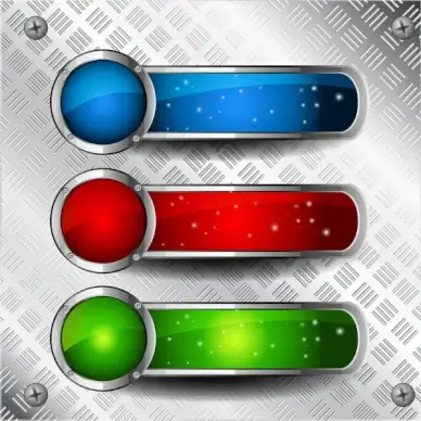 glossy web menu element
