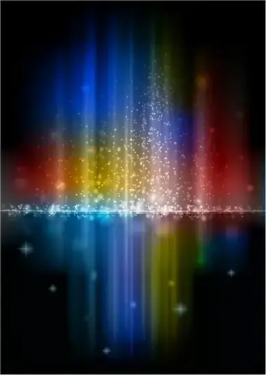 Glowing Rainbow Aurora with Sparkles