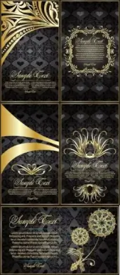gold lace pattern vector