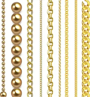 gold necklace collection