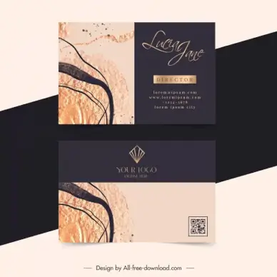 gold shop business card template elegant dynamic contrast