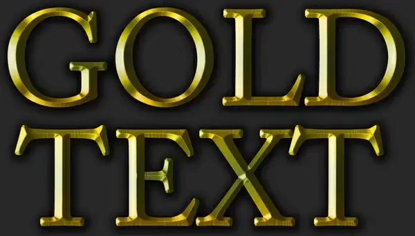gold text