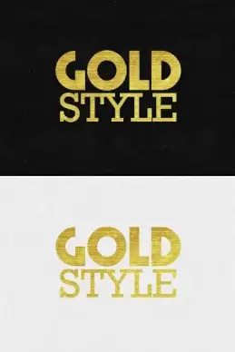 gold text effects