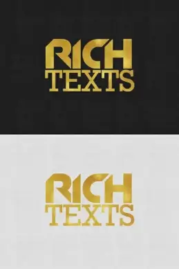 gold text effects