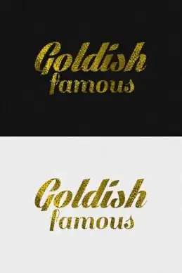 gold text effects