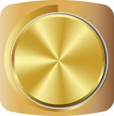 volume knob icon luxury shiny modern golden decor