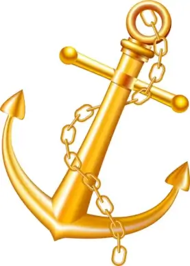 golden anchor illustration