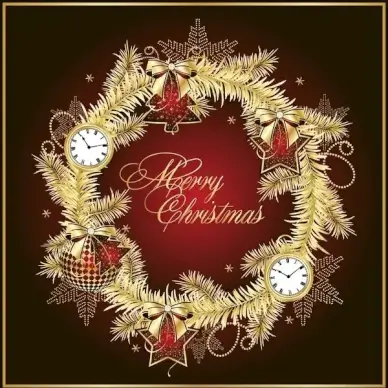 golden christmas vector