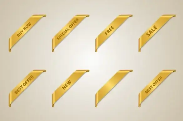 golden corner ribbon set