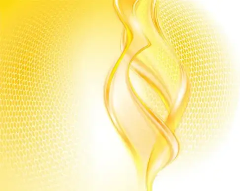 golden curve and hexagon abstract background