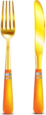 golden knife and fork