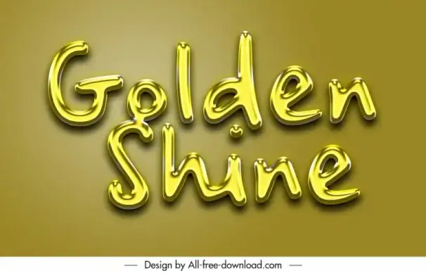 golden style texts template shiny luxury design