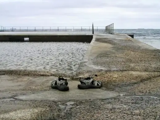 gone for a swim on a cold day