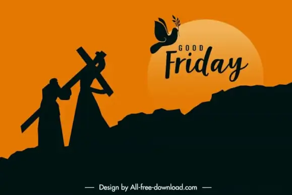good friday backdrop jesus story scene silhouette sketch
