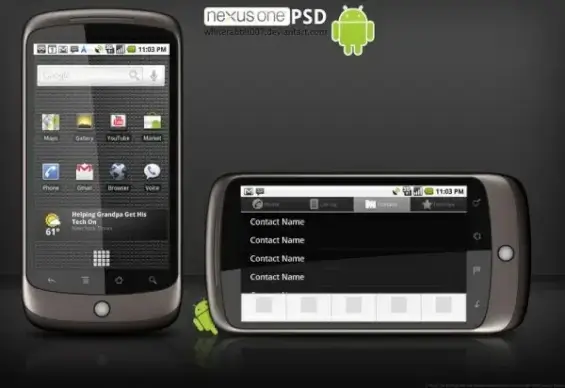 google nexus one phone hierarchical template picture