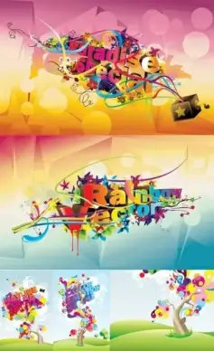gorgeous fashion font graphic vector