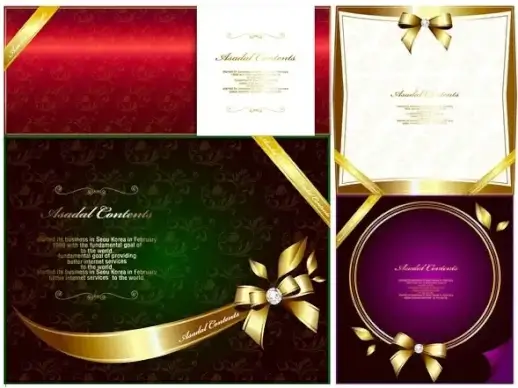 gorgeous gold lace border vector 11