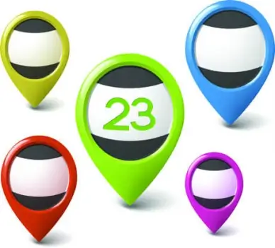gps navigation maps icons